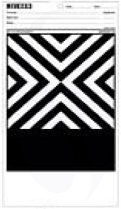 Spreading Rate Charts (Bold diagonally striped pattern) 250x140mm ; Clear-coated (500 pcs/box)