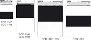 Opacity Charts (Half black and half white) 150x140mm; Film-laminated (1000 pcs/package)