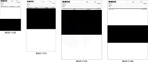 Opacity Charts (Half black and half white) 250x140mm ; Film-laminated (500 pcs/package)