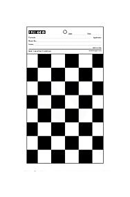 Checkboard Spreading Rate Charts (Black and White Square) 250x140mm ;  Film-laminated (500 pcs/box)