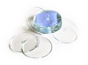 Glass panel with circular hole (pack of 100)