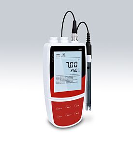 Solvica B220 Portable pH Meter : Economy portable pH meter, 1 to 3 points calibration, Automatic Temperature Compensation, setup menu contains 7 optional parameters. Accuracy: 0.01pH.
